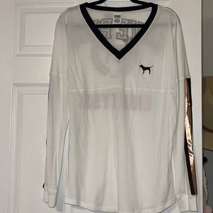 Sequin long sleeve pink T-shirt